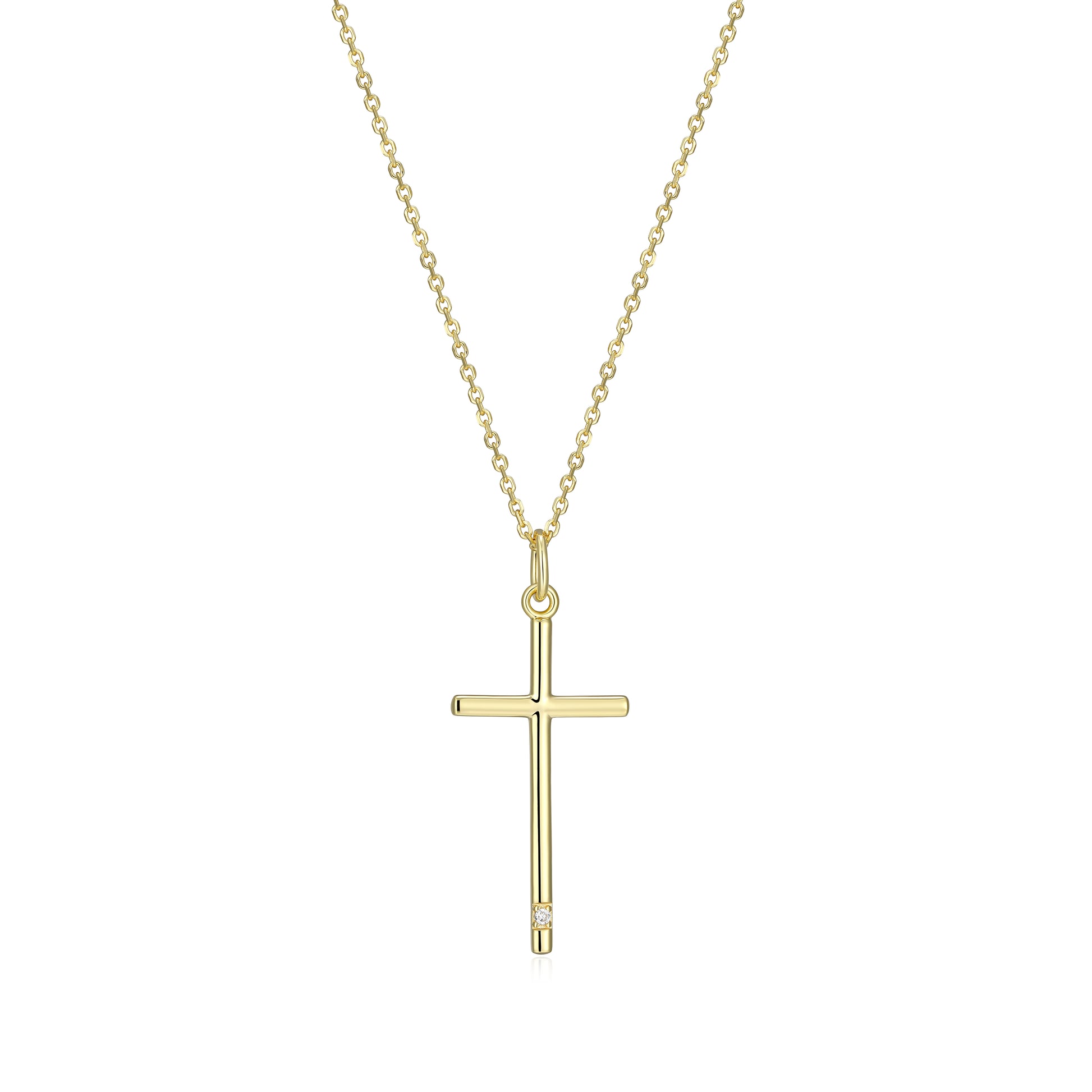 RN0225 - Minimalist Cross Pendant Necklace | reign