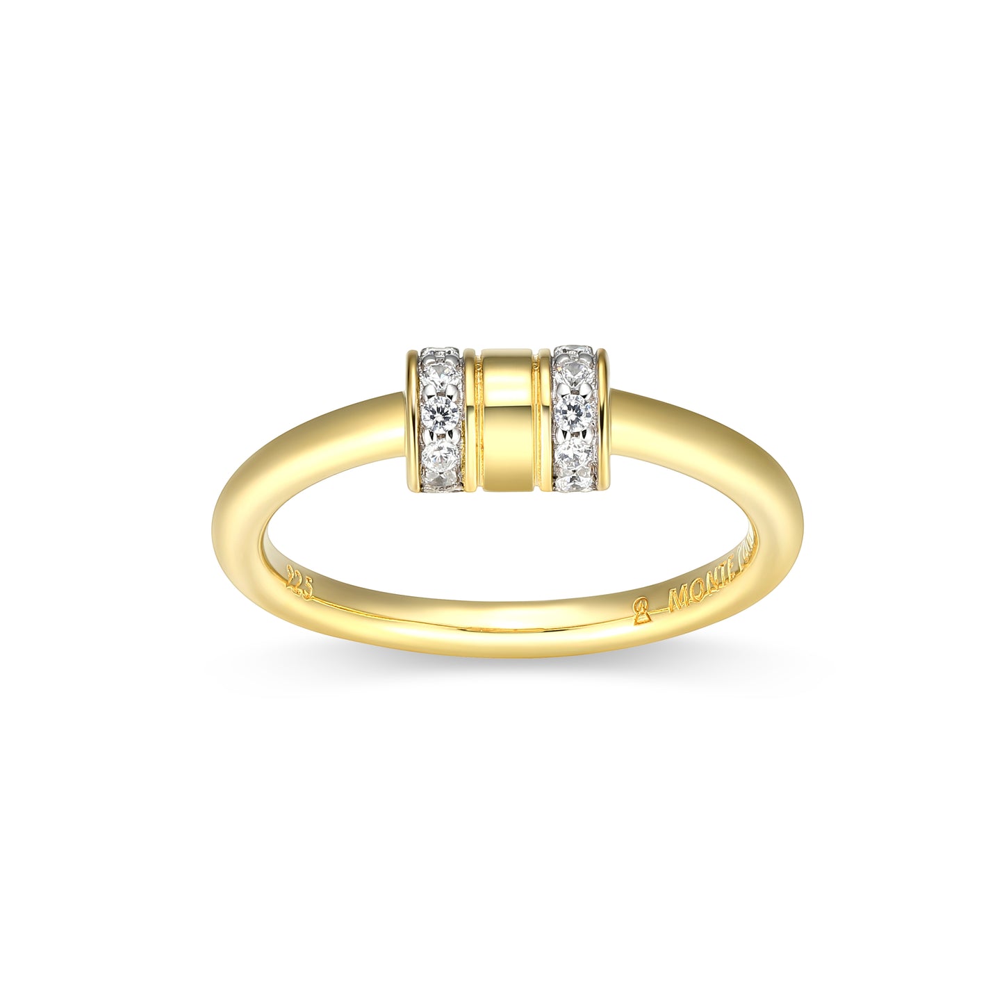 BR0273Y - Rondelle Lab-Created Ring | m by monte luna