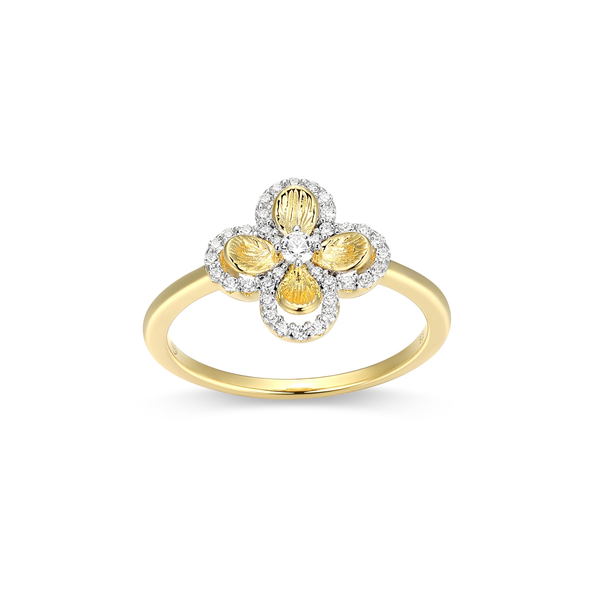 CR0205 - Flower Clover Ring | charles garnier