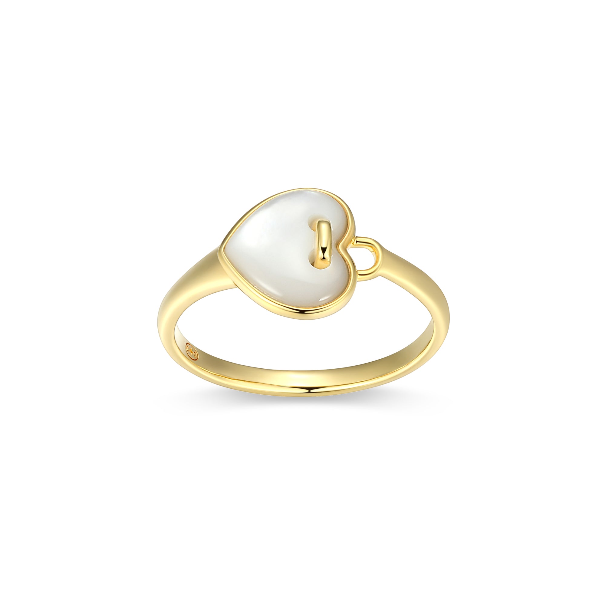 CR02266 - Amour Mother of Pearl Ring | Paris 1901