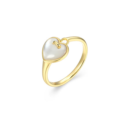 CR02266 - Amour Mother of Pearl Ring | Paris 1901
