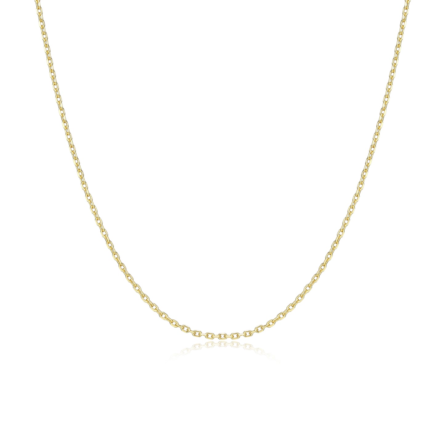 RN0251Y - Diamond Cut Cable Chain Necklace | reign
