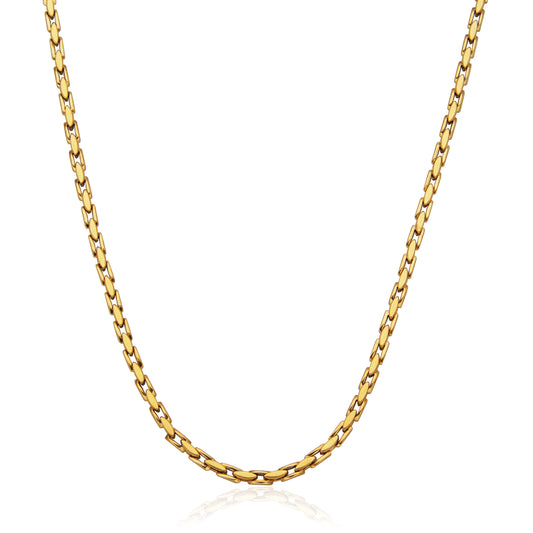 T0XJ930220 - Fluted Chain Necklace | Steelx