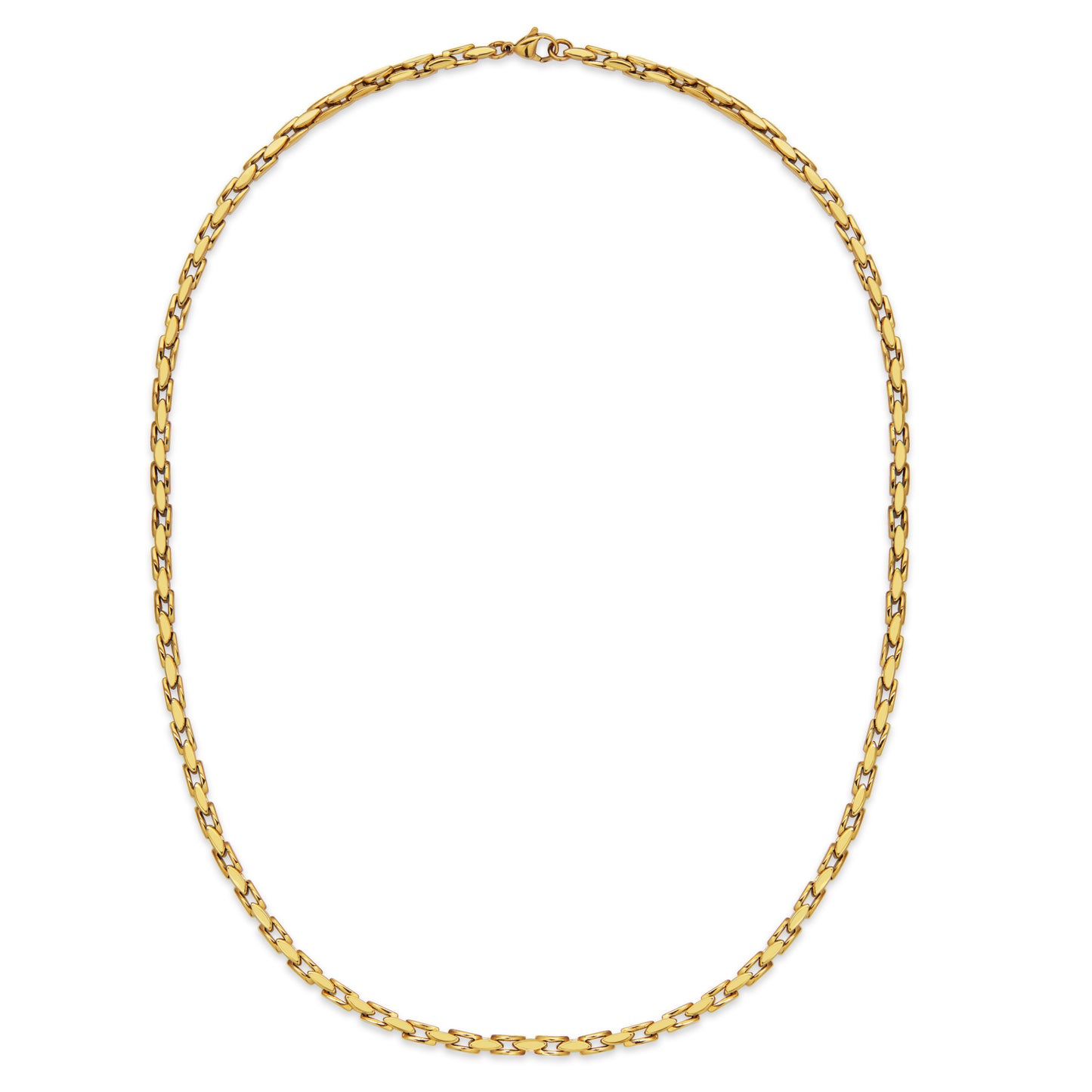 T0XJ930220 - Fluted Chain Necklace | Steelx