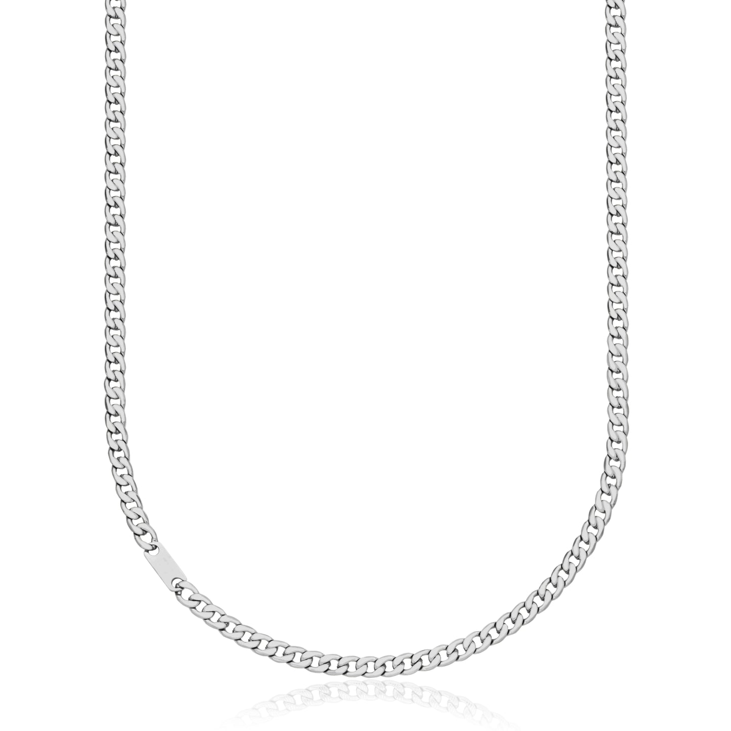 T0XJ950120 - 5mm Curb Chain ID Necklace | steelx