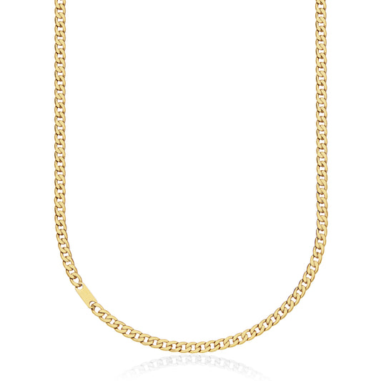 T0XJ950220 - 5mm Curb Chain ID Necklace | steelx