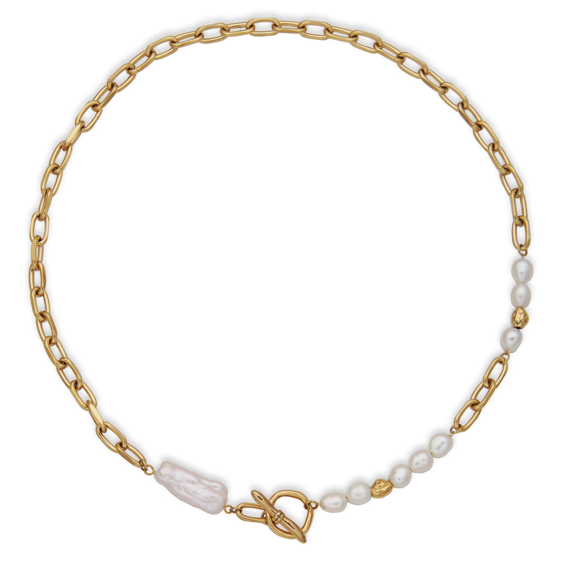 T0XK270217 - Freshwater Pearl Toggle Necklace | steelx
