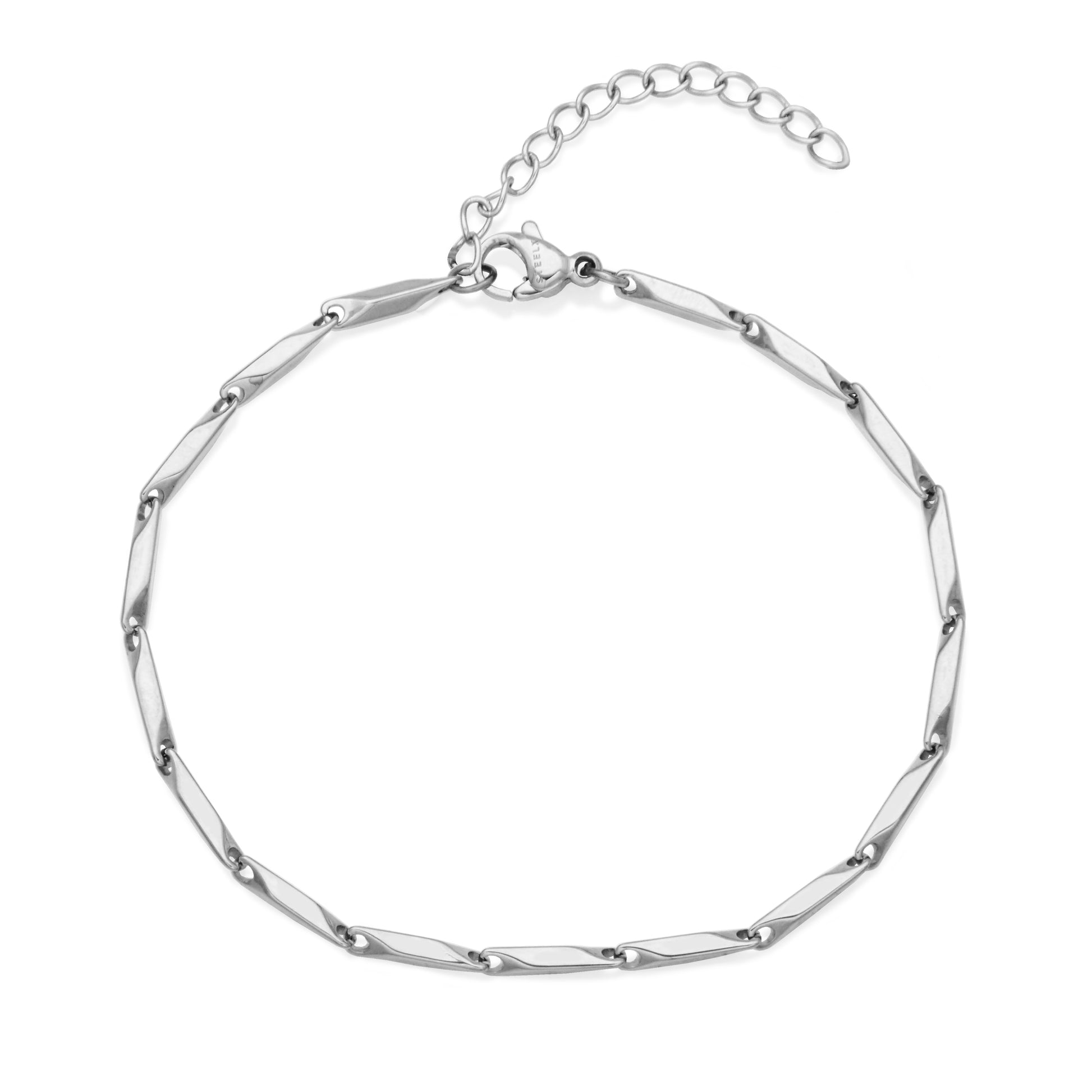 T1XJ820170 - Faceted Diamond-Shape Chain Bracelet | Steelx