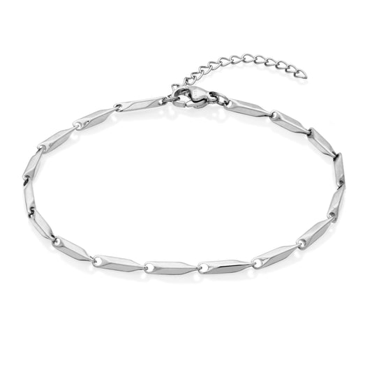 T1XJ820170 - Faceted Diamond-Shape Chain Bracelet | Steelx