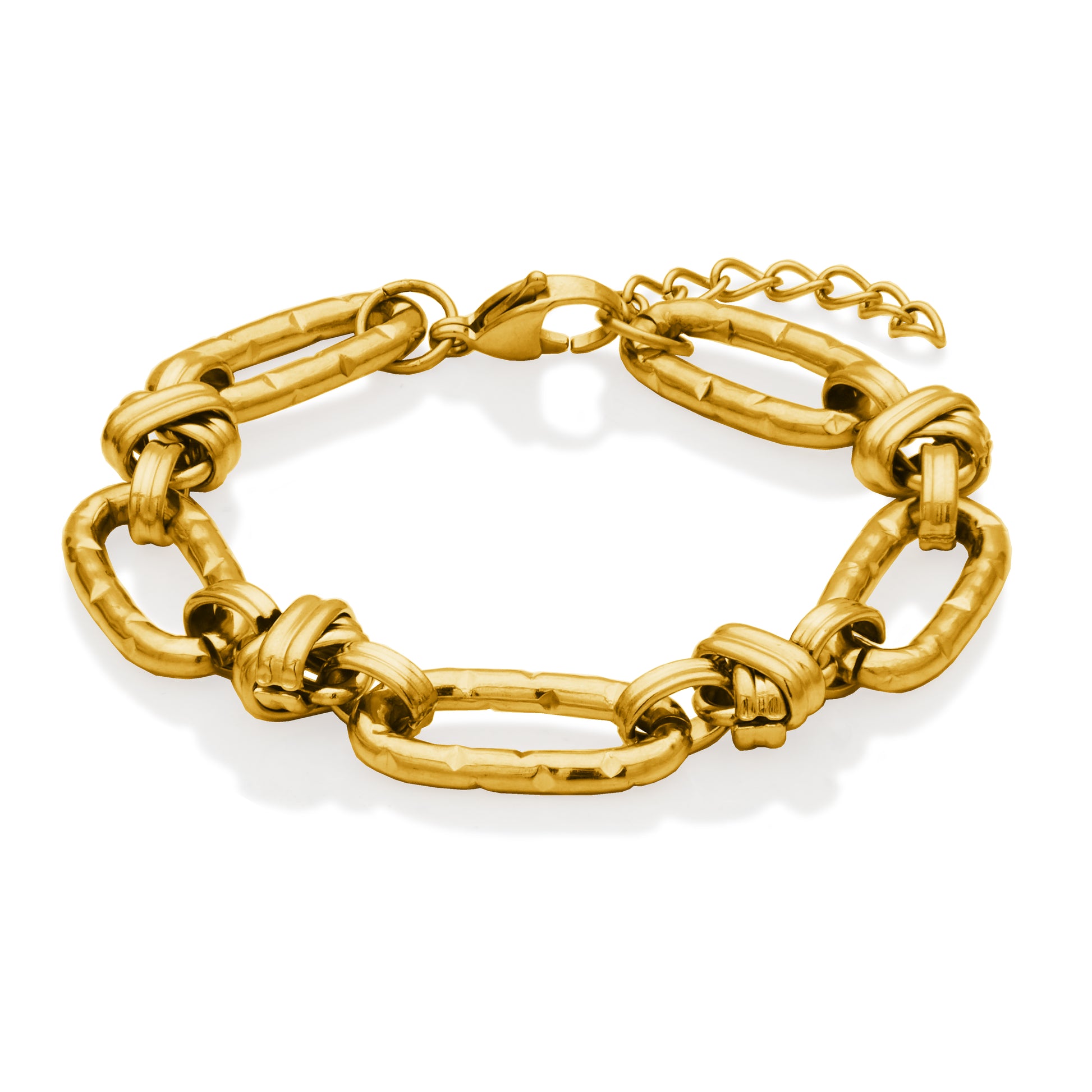 T1XK470275 - Chunky Oval Knot Link Bracelet | steelx