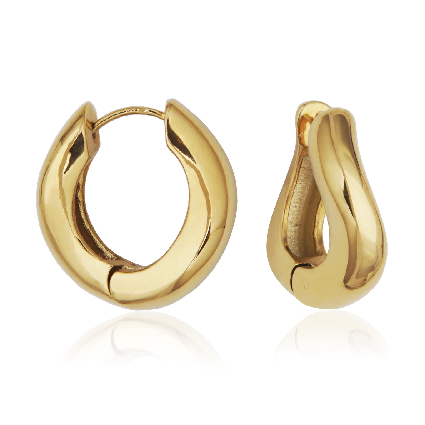 T2XK220200 - Puffy Wave Hoop Earrings | steelx