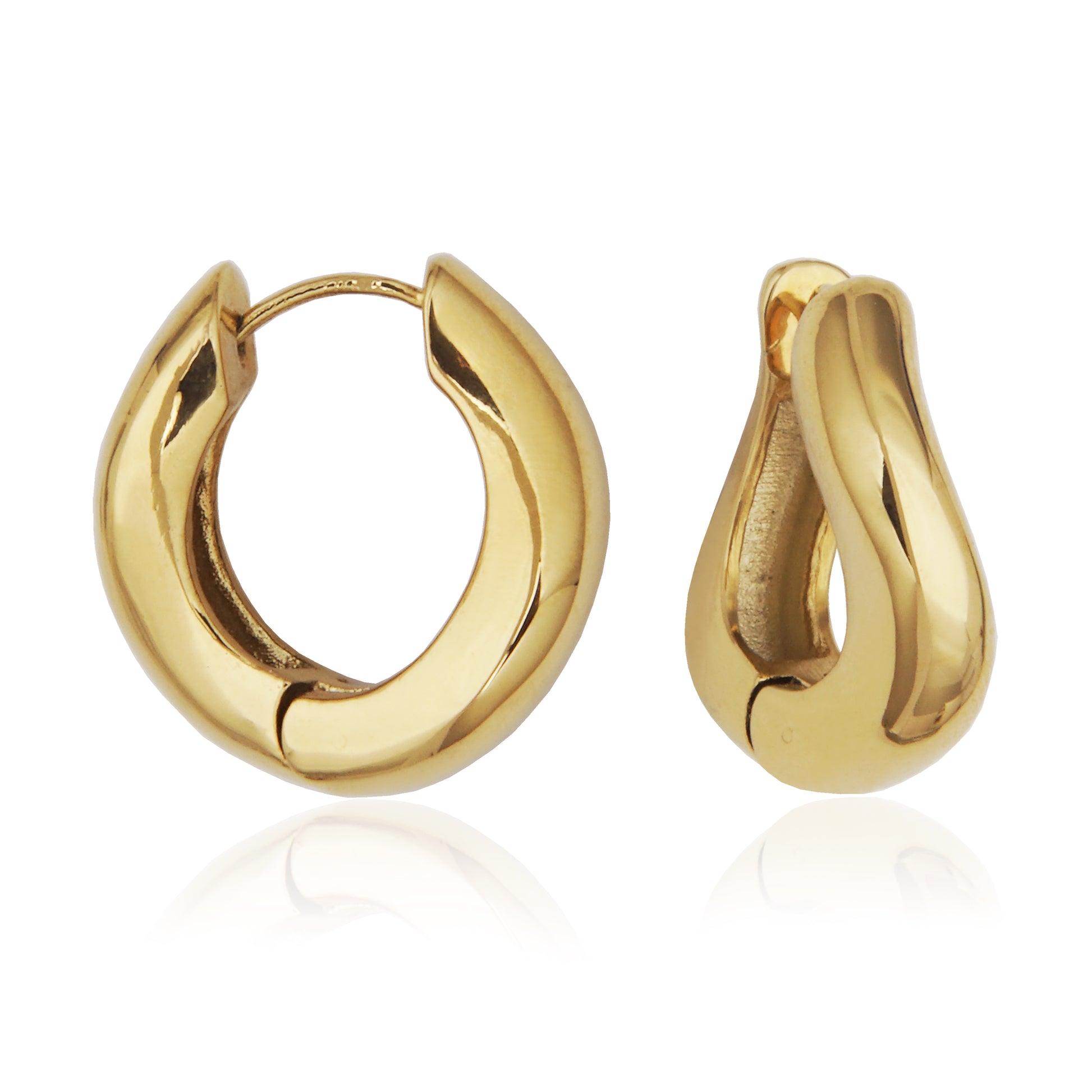 T2XK220200 - Puffy Wave Hoop Earrings | steelx