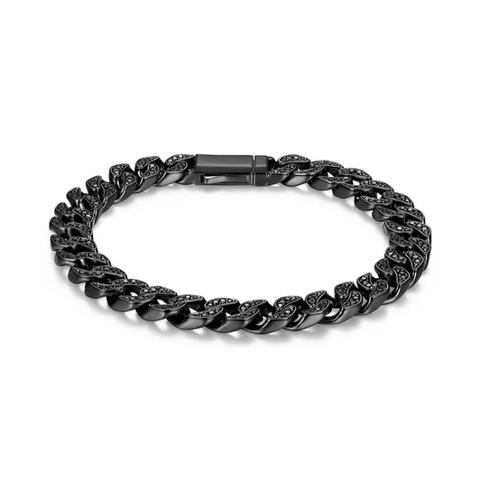 Links Genuine Black Sapphire Gunmetal-Plated Sterling Silver Bracelet | ethos