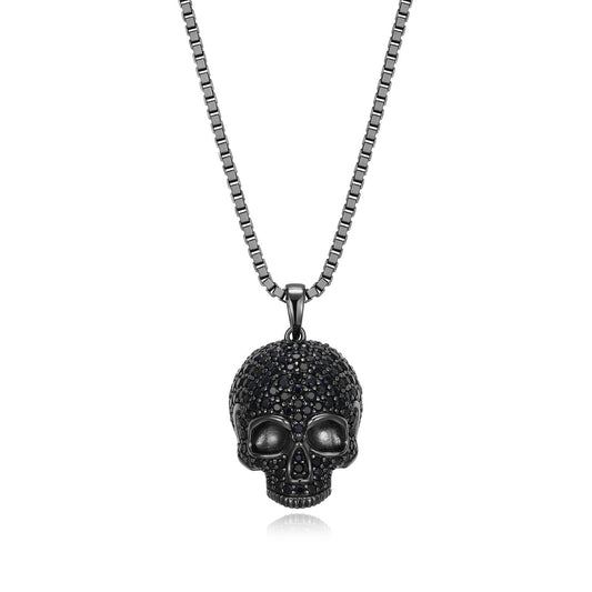 Dark Reign Gunmetal Finish Sterling Silver Necklace - UN0042 | ethos