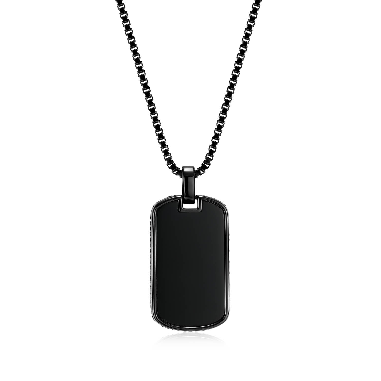 Eclipse Gunmetal Rhodium Finish Sterling Silver Necklace - UN0065 | ethos