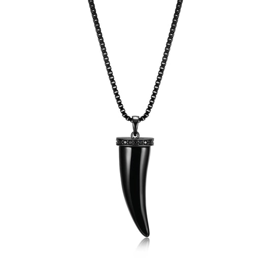 Eclipse Gunmetal Rhodium Finish Sterling Silver Necklace - UN0068 | ethos