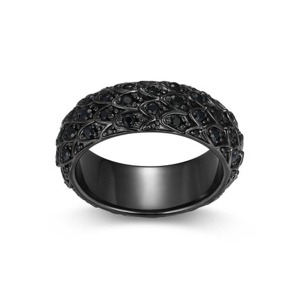 Dark Reign Gunmetal Finish Sterling Silver Ring - UR0044 | ethos