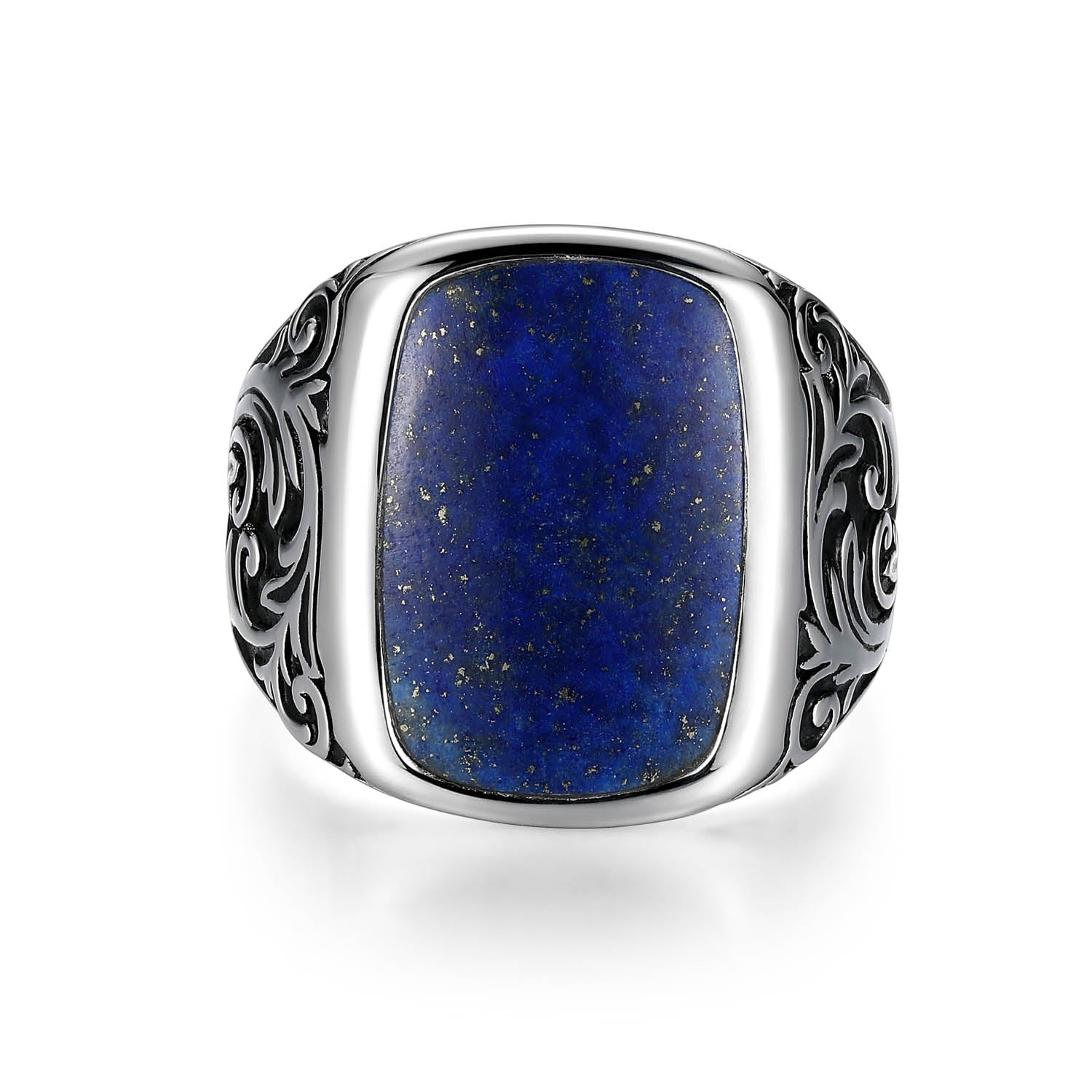 Chisel Rhodium Finish Sterling Silver Ring - UR0048 | ethos