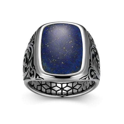 Chisel Rhodium Finish Sterling Silver Ring - UR0048 | ethos