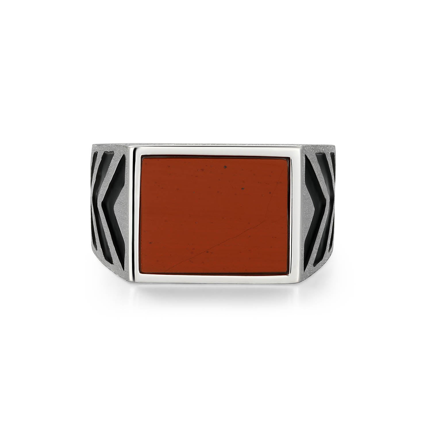 Crimson Rhodium Finish Sterling Silver Ring - UR0072 | ethos