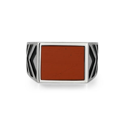 Crimson Rhodium Finish Sterling Silver Ring - UR0072 | ethos