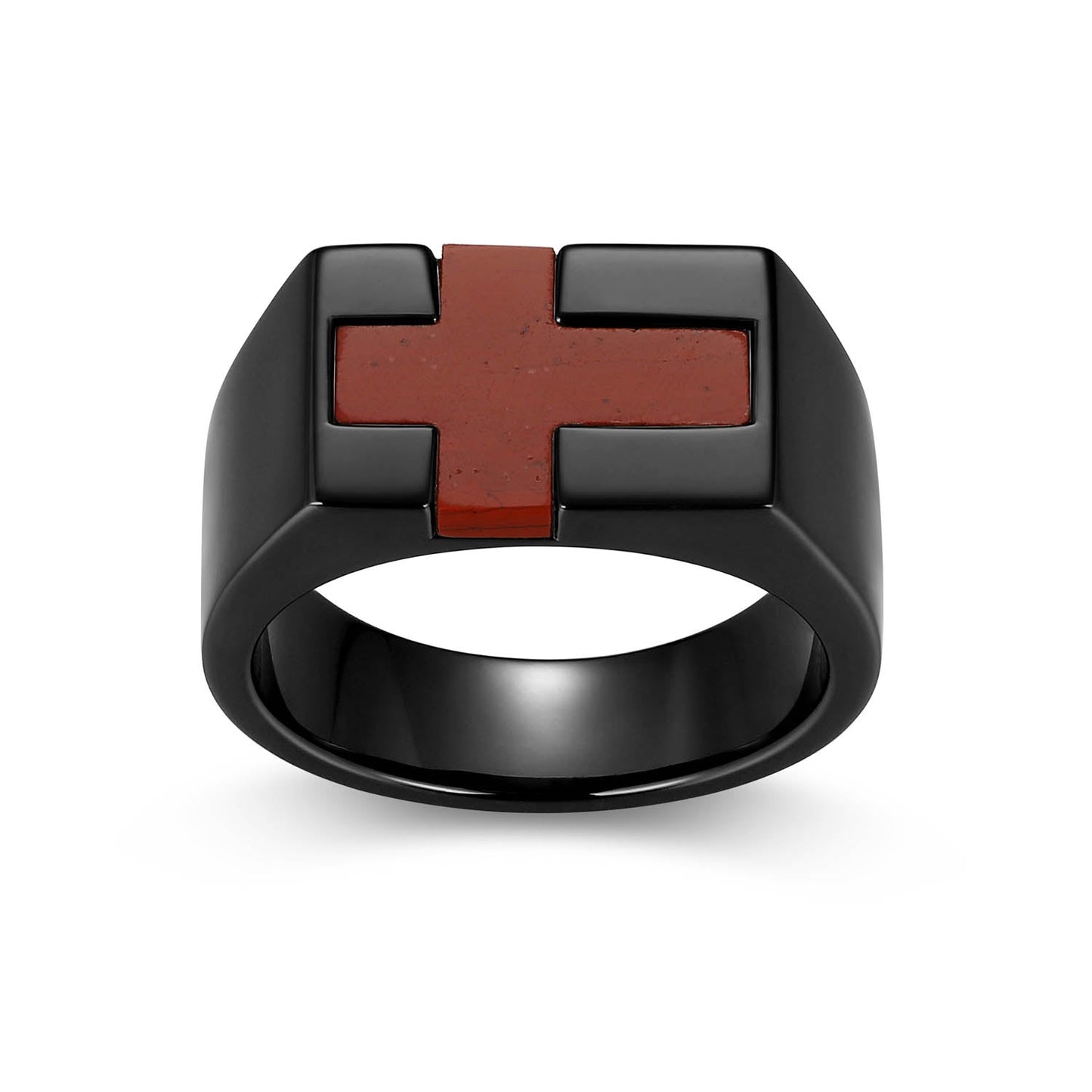 Crimson Gunmetal Finish Sterling Silver Ring - UR0074 | ethos