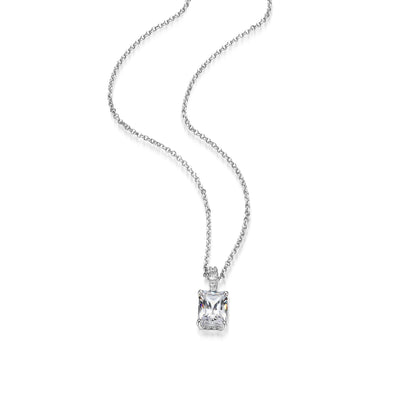 RN0215 - Emerald-Cut CZ Pendant Necklace | reign