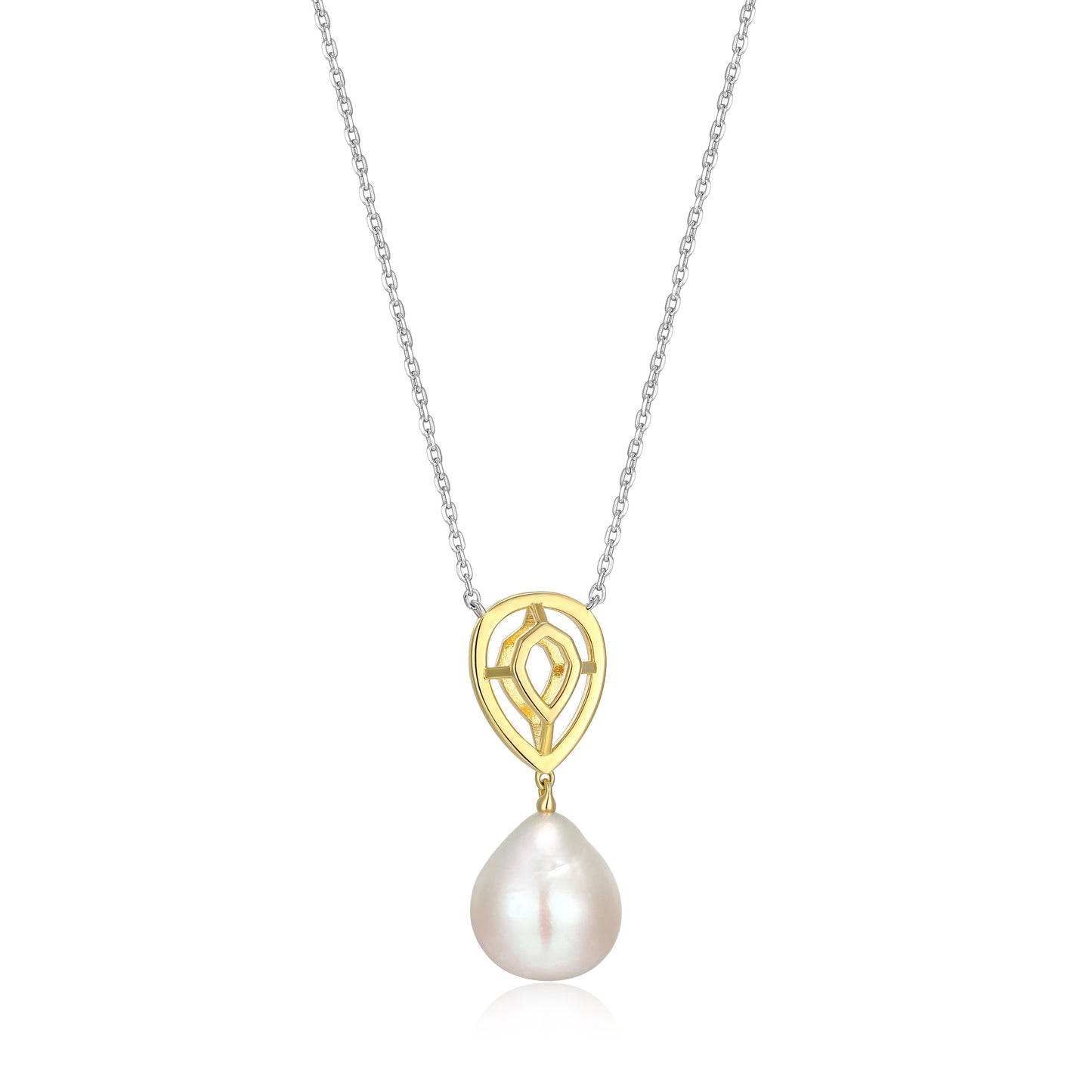 LN0297 - Pearl Meet Gem Freshwater Pearl Necklace | elle