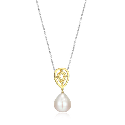 LN0297 - Pearl Meet Gem Freshwater Pearl Necklace | elle