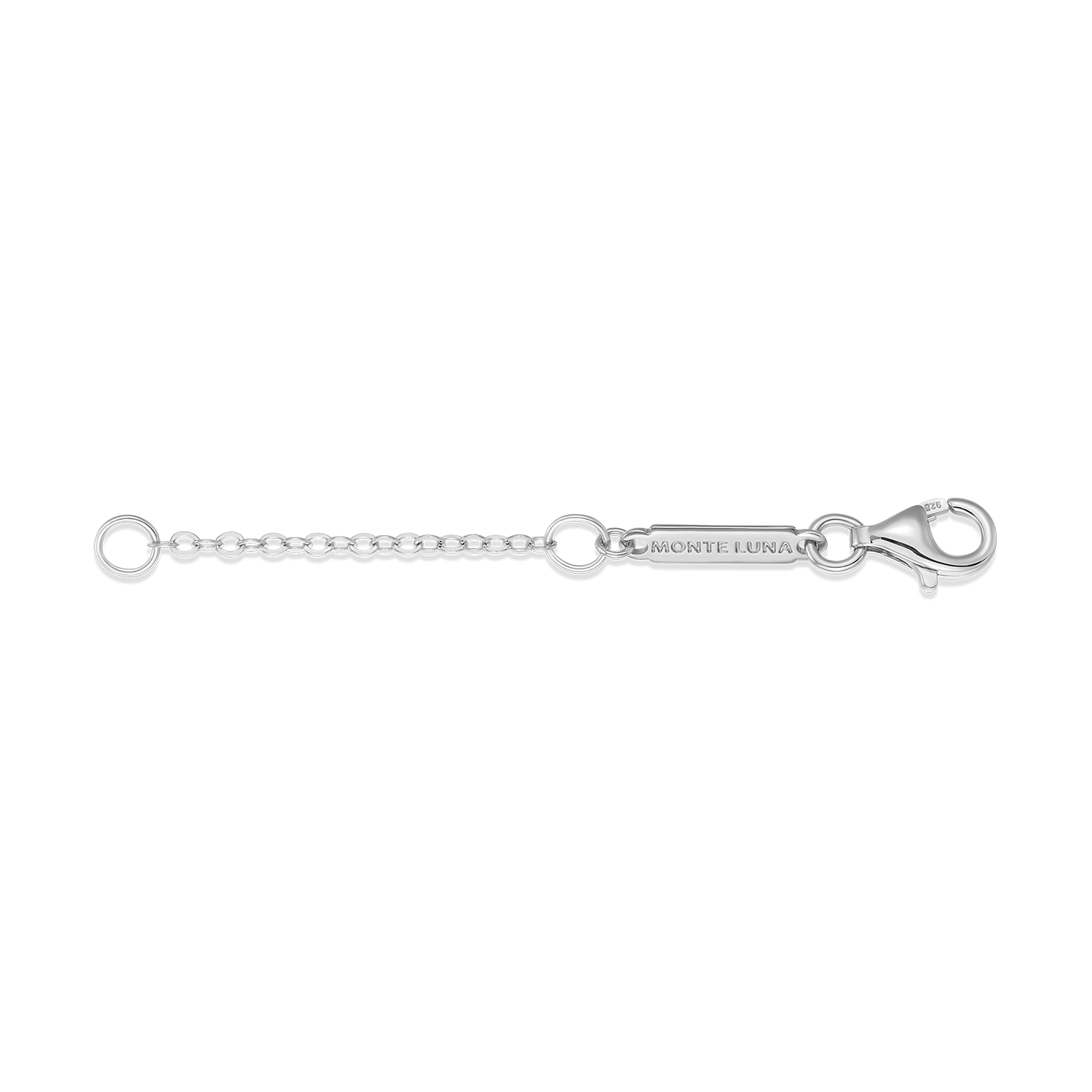 2" Cable Chain Extender in Rhodium-Plated Sterling Silver | M by Monte Luna