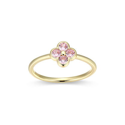 RR02936 - Pink CZ Clover Ring | reign