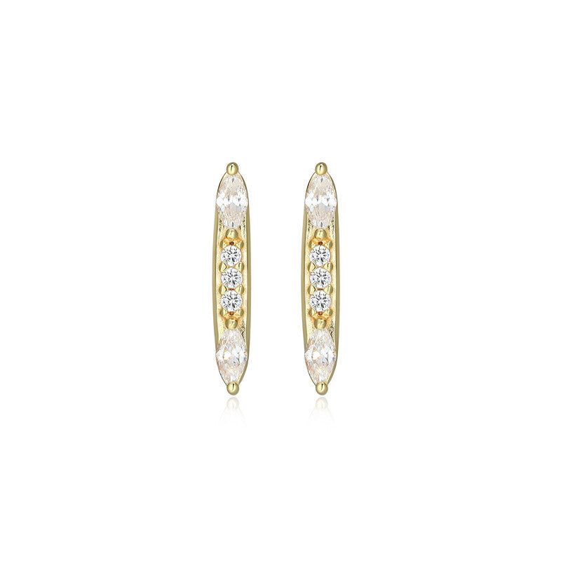 RE0253Y - Linear Stud Earrings | reign