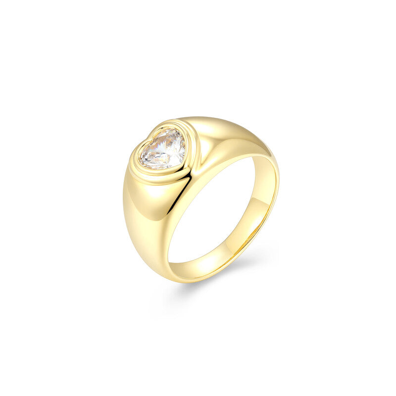RR0237Y6 - Heart Dome Ring | reign