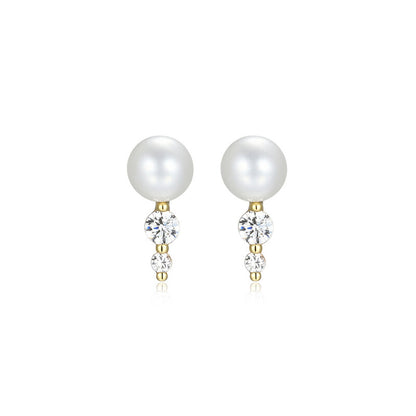 RE0233 - Pearl Stud Drop Earrings | reign