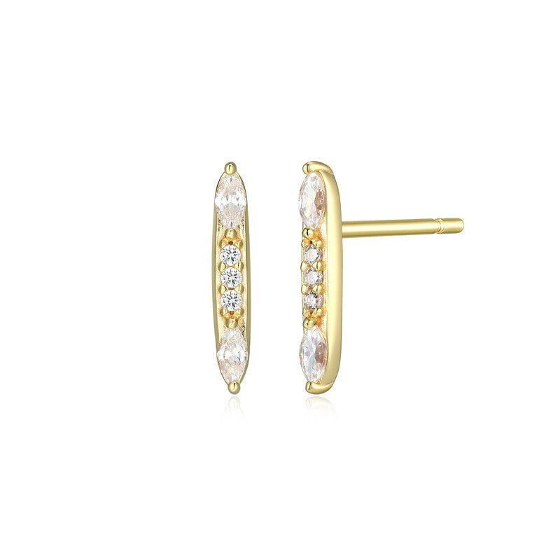 RE0253Y - Linear Stud Earrings | reign