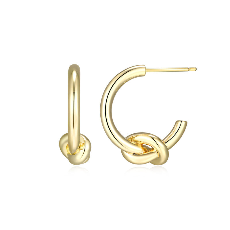 RE0295 - Knot Open Hoop Earrings | reign