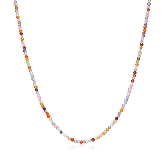 RN0286 - Multi-Color CZ Bead Necklace | reign