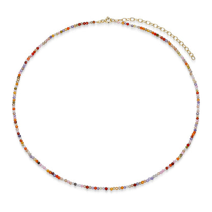 RN0286 - Multi-Color CZ Bead Necklace | reign